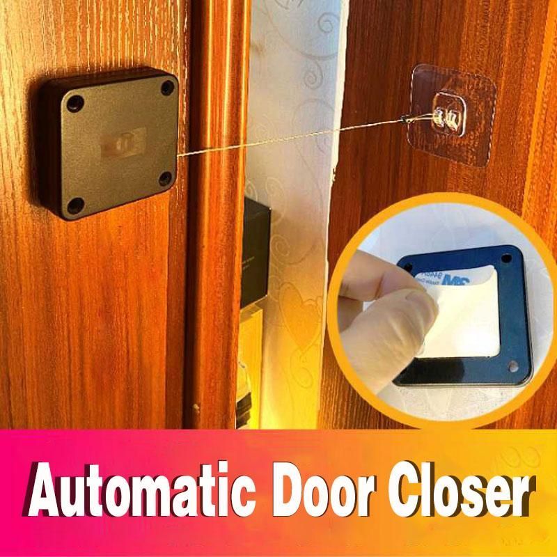 Automatic Door Closer - Punch-Free Soft Close for Sliding & Glass Doors | 500g-1000g Tension Closing Device